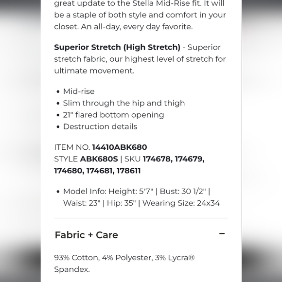 BKE Andi Flare Jeans in Dark Blue Denim - Picture 10 of 10